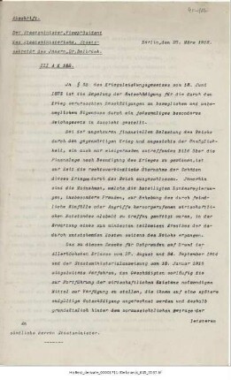 Entschädigungsfragen im Kriegsfall