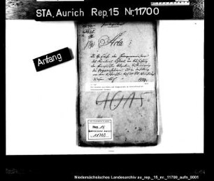 Die Gesuche aus Esens und Roggenstede um Abschaffung der französischen Steuern