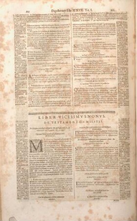 Liber Vicesimvsnonvs. De Testamento Militis.