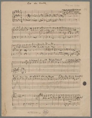 Des Knaben Wunderhorn . Fassung Singstimme Klavier - BSB Mus.ms. 22750