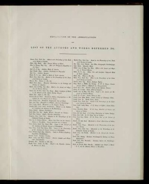Explanation of the abbreviations and list of the authors and works referred to