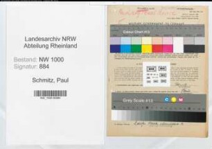 Entnazifizierung Paul Schmitz, geb. 09.12.1898 (Arbeiter)