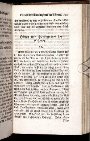 Sitten und Denkungsart der Athener