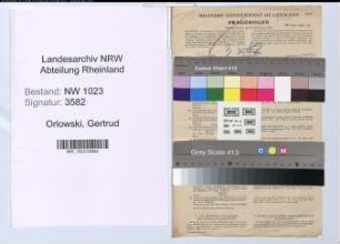Entnazifizierung Gertrud Orlowski , geb. 12.10.1888 (Lehrerin)