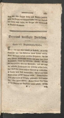 Drey und dreissigste Vorlesung. Carls VII. Regierungsgeschichte