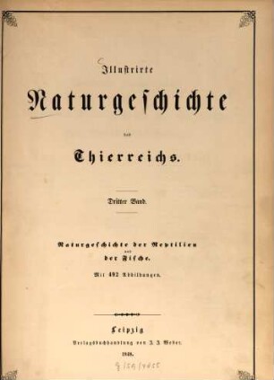 Illustrirte Naturgeschichte des Thierreichs, 3