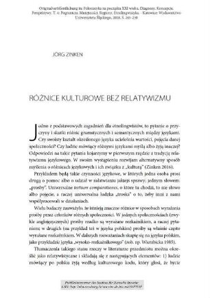 Różnice kulturowe bez relatywizmu