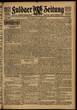 Zweite Ausgabe vom Samstag, den 01. Oktober 1904.