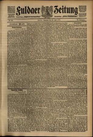 Zweite Ausgabe vom Samstag, den 18. Juli 1908.