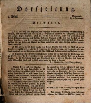 Dorfzeitung. 1825 = Jg. 8
