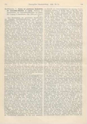 607-609 [Rezension] Gardthausen, V., Katalog der griechischen Handschriften der Universitätsbibliothek zu Leipzig