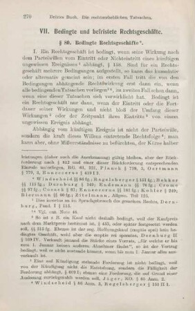 VII. Bedingte und befristete Rechtsgeschäfte
