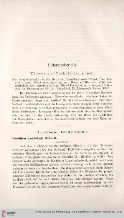 Literaturbericht