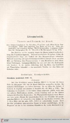 Literaturbericht