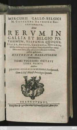 28,1: ... a nundinis Francofurtensibus vernalibus anni 1650. usq[ue] ad autumnales anni eiusdem ...