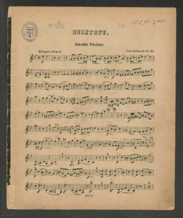 Quintett. Zweite Violine.
