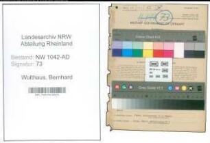 Entnazifizierung Bernhard Wolthaus , geb. 23.02.1891 (Verwaltungsangestellter)