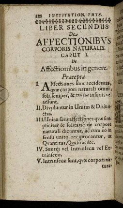 Caput I. De Affectionibus in genere.
