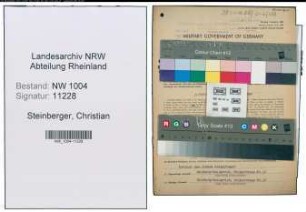 Entnazifizierung Christian Steinberger , geb. 19.08.1899 (Buerogehilfe)