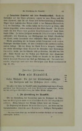 Zweiter Zeitraum. Rom als Republik