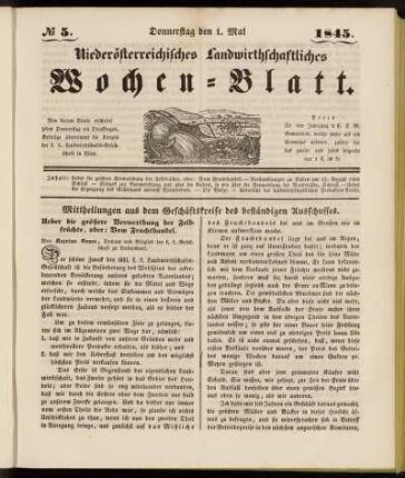No 5. Donnerstag den 1. Mai 1845