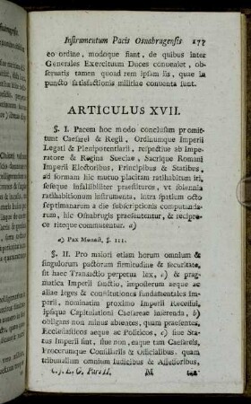 Articulus XVII.