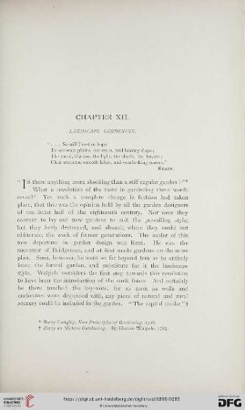 Chapter XII: Landscape gardening