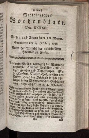 Nro. XXXXIII. Sonnabend den 24. October, 1789.