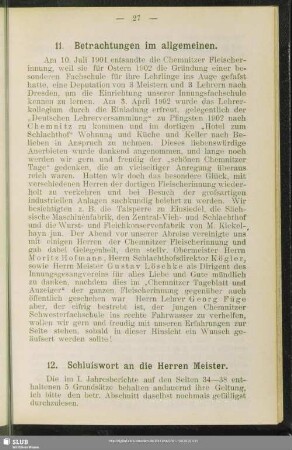 11. Betrachtungen im allgemeinen