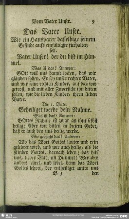 Das Vater Unser : Wie ein Hausvater dasselbige seinem Gesinde aufs einfältigste fürhalten soll