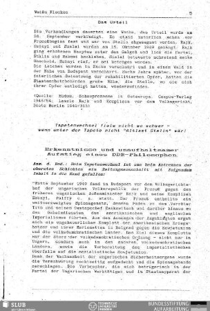 Erkenntnisse und unaufhaltsamer Ausstieg eines DDR-Philosophen