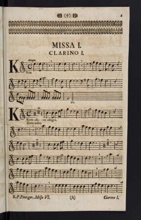 1-12, Missa I. Clarino I. - Missa III. Clarino I. ad libitum