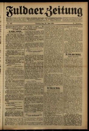 Ausgabe vom Montag, den 26. Juni 1916.