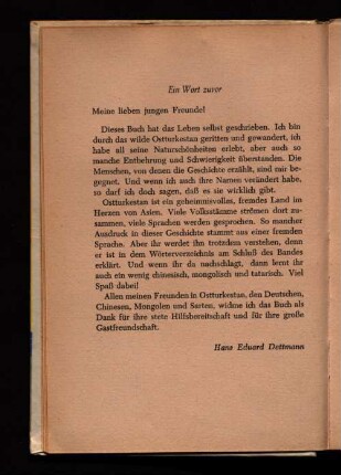 Ein Wort zuvor