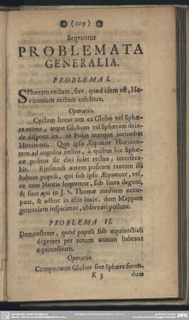 Sequuntur Problemata Generalia