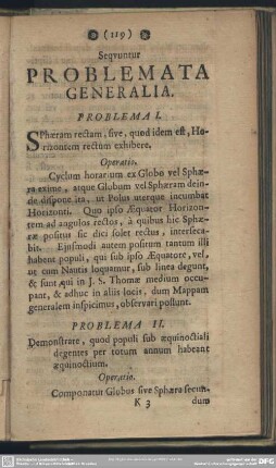 Sequuntur Problemata Generalia