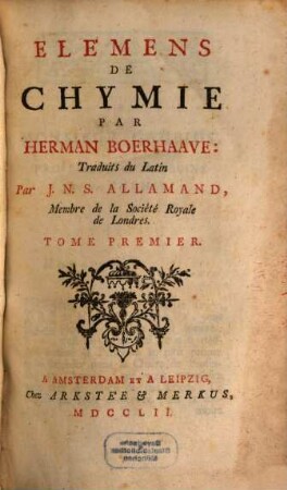 Elémens De Chymie, 1