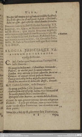 Elogia Iudicia Que Variorum De Terentio eiusq[ue] dictione