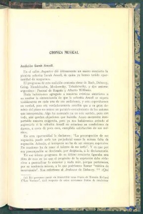 Crónica musical