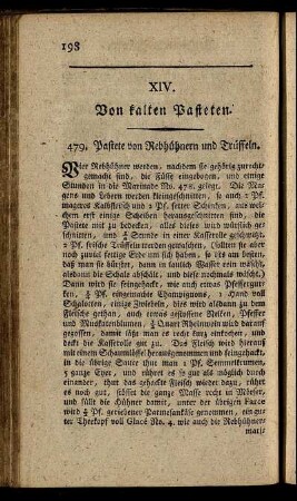 XIV. Von kalten Pasteten.