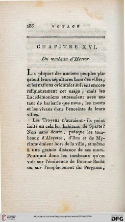 Chapitre XVI: Du tombeau d’Hector