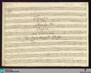 Sonatas - Mus. Hs. 730 : fl, vl, vlc; G; GroT 3896-G