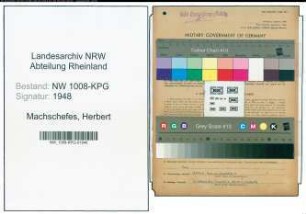 Entnazifizierung Herbert Machschefes , geb. 15.08.1913 (Weber)