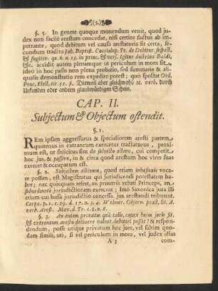 Cap. II. Subiectum & Obiectum ostendit.