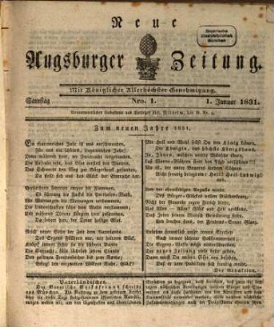 Neue Augsburger Zeitung. 1831,1
