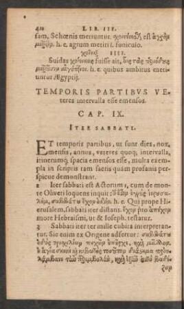 Temporis Partibus Veteres intervalla esse emensos. Cap. IX.