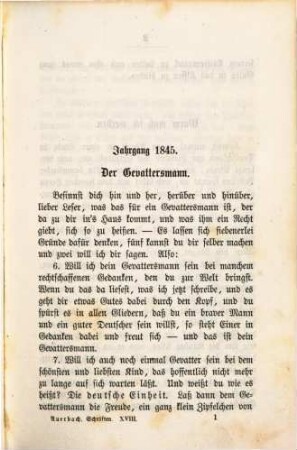 Berthold Auerbach's gesammelte Schriften, 18. Schatzkästlein des Gevattersmanns ; 2
