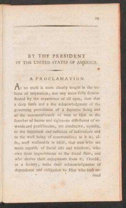 By The President Of The United States Of America. A Proclamation.