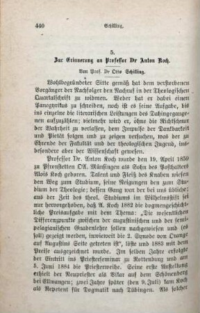 440-448 Zur Erinnerung an Professor Dr. Anton Koch