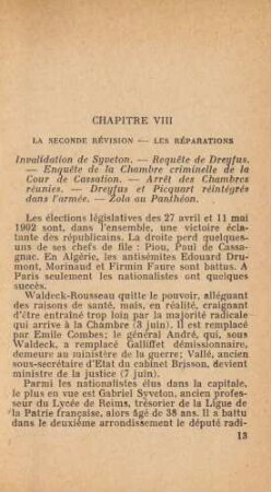 Chapitre VIII La Seconde Révision - Les Réparations